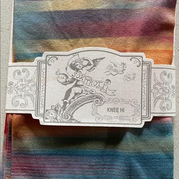 Sox Trot Knee High Equestrian Boot Socks Space Day Multi Rainbow Color, One Size - Picture 3 of 4